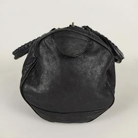 Balenciaga-Balenciaga Balenciaga Maxi City travel bag in black leather-Black