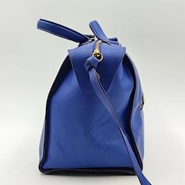 Céline-Céline Céline Ring handbag in light blue leather-Blue,Light brown