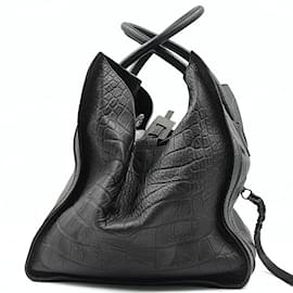 Céline-Céline Céline Luggage Phantom large bag in coco print leather-Black