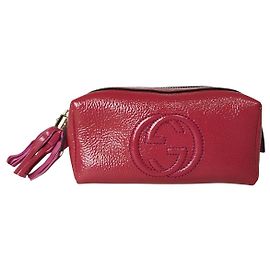 Gucci Gucci Soho Clutch aus Lackleder Pink