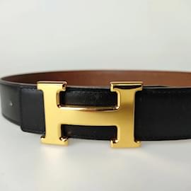 Hermes 18cm Black Swift Leather Gold Plated Constance Bag