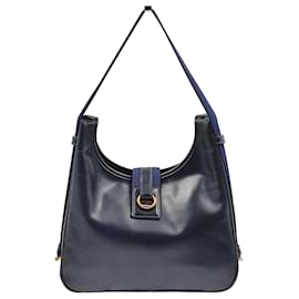 Hermès-Hermès Hermès vintage Tsako bag in blue leather from '86-Blue