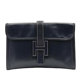 Hermes Endless Road Leather Zip Tablet Case Blue