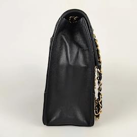 Chanel-Chanel Chanel shoulder bag Timeless Classica 2.55 matelassé in black leather-Black