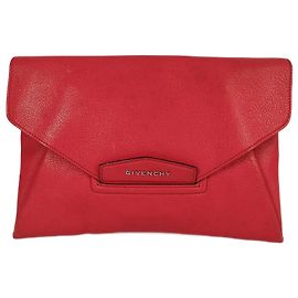 Givenchy Givenchy Antigona hand clutch in red leather Red