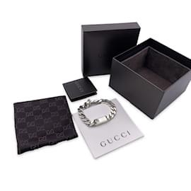 Gucci Diamante Motif Id Bracelet in Metallic for Men