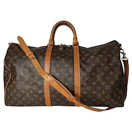 Louis Vuitton-Louis Vuitton Louis Vuitton Keepall 55 Monogram Shoulder Bag-Brown