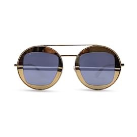 Gucci-Gold Metal GG0105S 003 Round sunglasses 47/27 145 mm-Golden