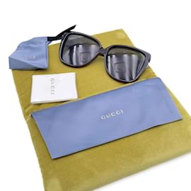 Gucci-Acetato Preto GG0709S 002 Óculos de sol borboleta 63/14 150mm-Preto