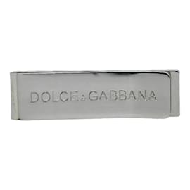 Dolce & Gabbana-Pince à billets argentée-Argenté
