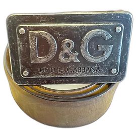 Dolce & Gabbana Cinturón de piel Dolce Gabana Beige