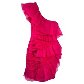 Vestido de seda rosa Marchesa Notte Rosa