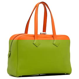 Hermès-Hermès Orange Clémence Victoria II 35-Orange