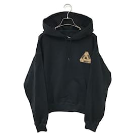 Gucci-***GUCCI × PALACE  Collaboration back triangle hoodie-Black,Beige