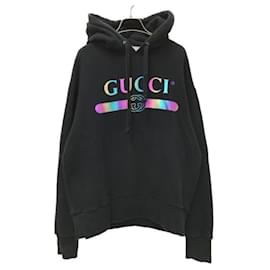 Gucci-***GUCCI  aurora logo pullover hoodie-Black