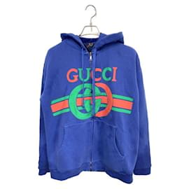 Gucci-***Felpa con cappuccio reversibile GUCCI Interlocking G-Blu