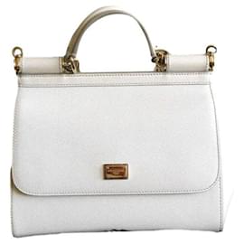 Dolce & Gabbana Sicily handbag white leather White