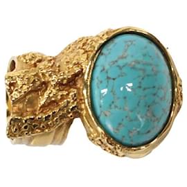 Saint Laurent-Rings-Blue,Gold hardware