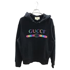 Gucci-***GUCCI  rainbow logo sweatshirt hoodie-Black