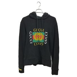 ***Kapuzenpullover mit GUCCI-Logo-Print Schwarz
