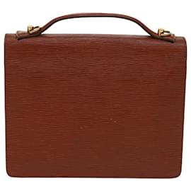 Louis Vuitton-LOUIS VUITTON Epi Monceau Hand Bag Brown M52123 LV Auth 47847-Brown