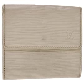 Louis Vuitton-LOUIS VUITTON Epi Portefeuille Elise Wallet White M6348J LV Auth 48069-White