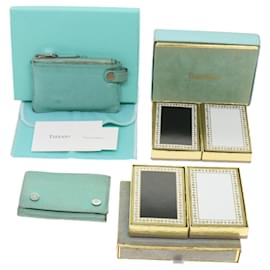 Autre Marque-Tiffany&Co. Playing Cards Key Case Leather 4Set Light Blue Auth bs6788-Light blue