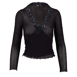 Autre Marque Collection Privée Tie-up Cardigan Top Black
