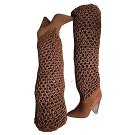 Saint Laurent botas Castaño