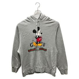 Gucci-***DISNEY x GUCCI (DISNEY x GUCCI)  collaboration print hoodie-Grey