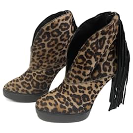 Burberry-Bota de tornozelo-Estampa de leopardo