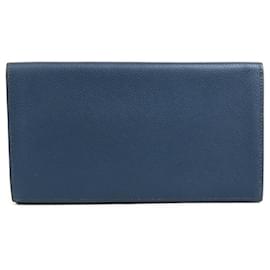 HERMES Men Blue Genuine Leather Wallet blue - Price in India