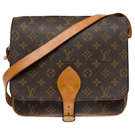 Louis Vuitton-LOUIS VUITTON Cartouchiere Bag in Brown Canvas - 101315-Brown