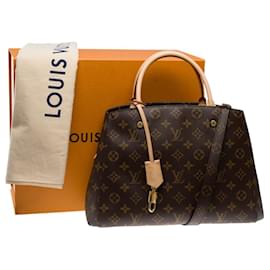 Louis Vuitton-Bolso LOUIS VUITTON Montaigne en lona marrón - 101306-Castaño