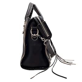Balenciaga-Balenciaga Black Leather City 2 WAY bag-Black