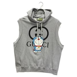 Gucci-***GUCCI x Doraemon (Gucci x Doraemon)  sudadera con capucha sin mangas de colaboración-Gris