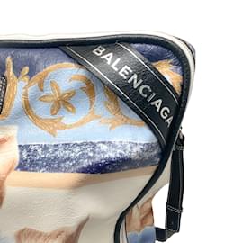 Balenciaga-Balenciaga AJ Floral XL Couverture cabas de voyage-Bleu
