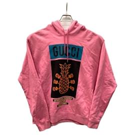 Gucci-*** GUCCI  pineapple print pullover hoodie-Pink
