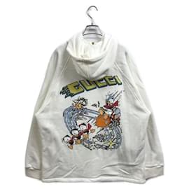 Gucci-***GUCCI × DISNEY (Gucci Disney)  half zip pullover hoodie-White