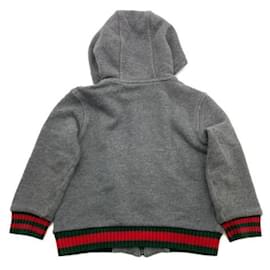 Gucci-***GUCCI  sherry line zip hoodie-Grey