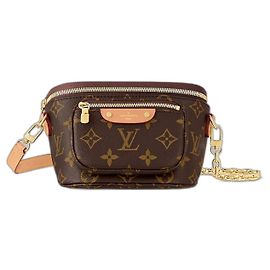 Sac Banane Louis Vuitton Mini Marron en Toile Marron