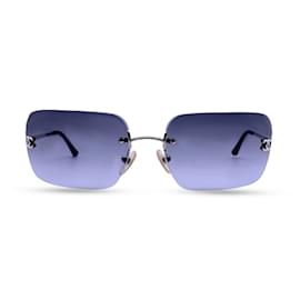 Chanel-Rimless CC Logo Rectangular 4017 Sunglasses 62/17 120 mm-Blue