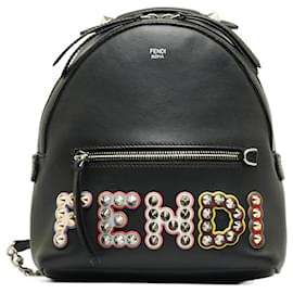 Fendi-Fendi  Century Fun Fair Studded Mini Backpack Leather Backpack 8BZ038 in Excellent condition-Black