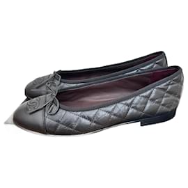 CHANEL, Shoes, Chanel Ballerinas In Ages Calfskin Nib Size 36