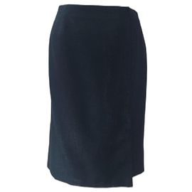 Thierry Mugler Black Wool Skirt Black