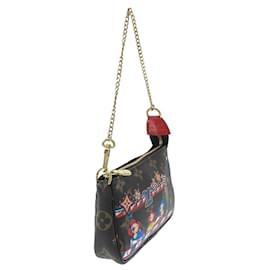 Louis Vuitton-Louis Vuitton Brown Mini Monogram Vivienne Christmas Pochette Accessoires-Brown
