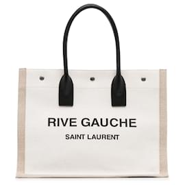 Yves Saint Laurent Paris Baby Cabas Leather 2-way Grey Large ref.734978 -  Joli Closet