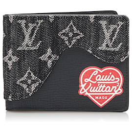 Louis Vuitton Blue Monogram Canvas Upside Down Multiple Bifold Wallet
