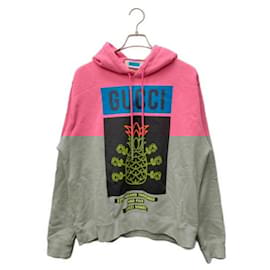 Gucci-***GUCCI  pineapple print pullover hoodie-Pink