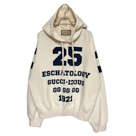 Gucci-***GUCCI  college print hoodie-Beige